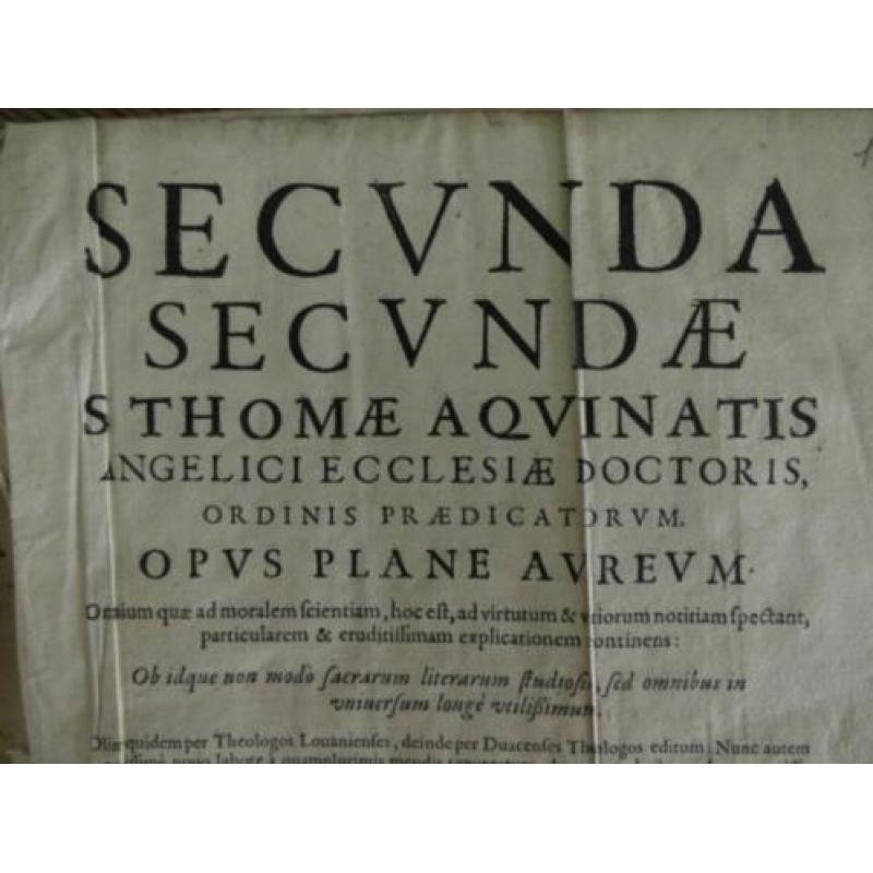 Secunda S Thomae Aquinatis 1663