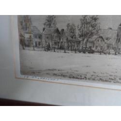 Tekening / ets - w. Hopman 1988 - heiloo