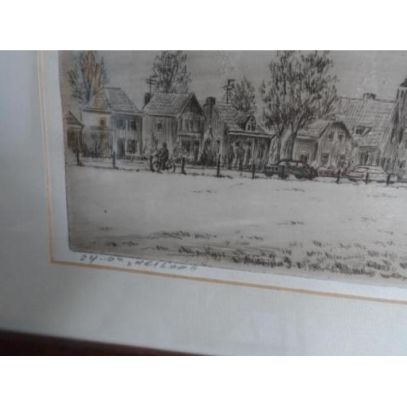 Tekening / ets - w. Hopman 1988 - heiloo