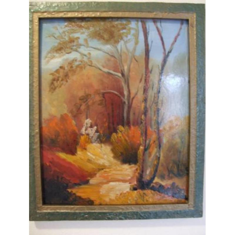 Kleurrijk Herfst, Bosgezicht van P.J.Lucas, 1904-1982