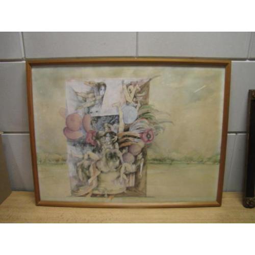 5871 - aquarel inkt Joost Roelofsz 1965 gesigneerd - € 75