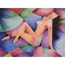 80x100cm uniek modern schilderij Color Dreams, abstract