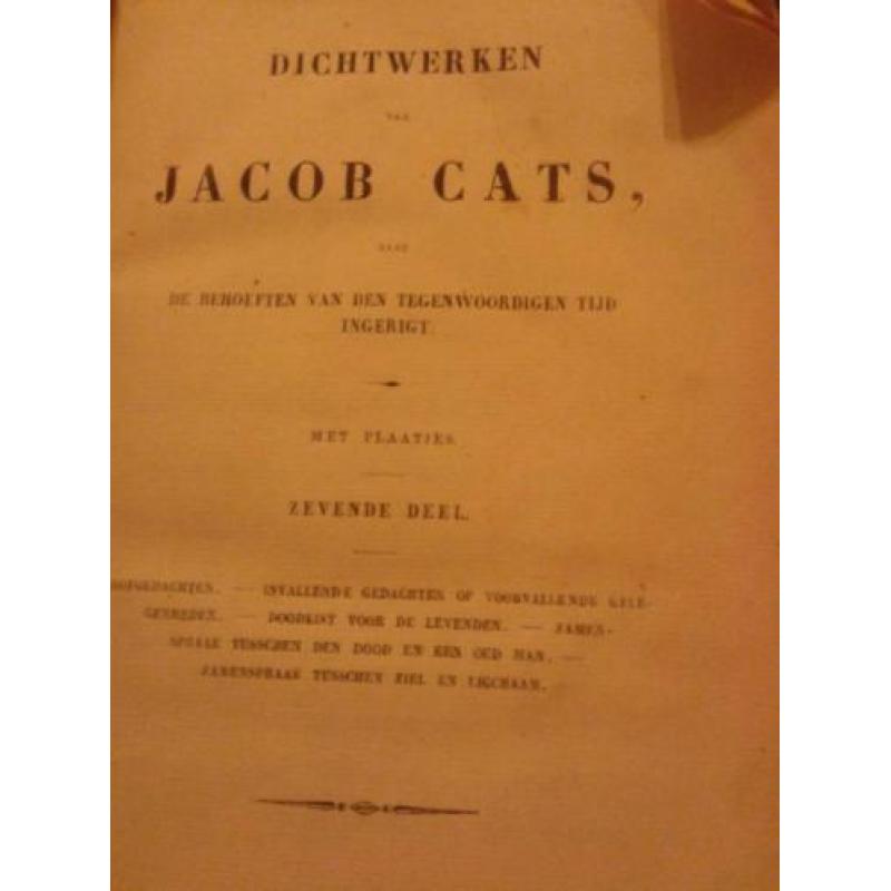Antieke Jacob Cats Dichtwerken 1845!
