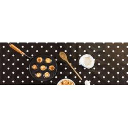 Tafelzeil Grote Stip - 140 x 250 cm - Zwart/Wit