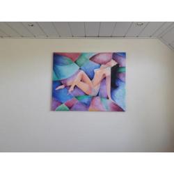 80x100cm uniek modern schilderij Color Dreams, abstract