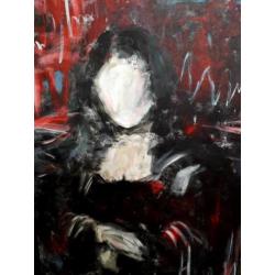 Mona Lisa -uniek abstract schilderij 80x60cm modern / vrouw