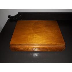 Antieke houten naaidoos 34x23 cm