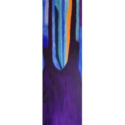 Abstract purple modern schilderij.