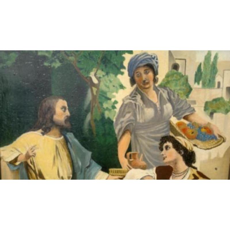19e eeuws schilderij van J.Zeeman, leerling van Kruseman