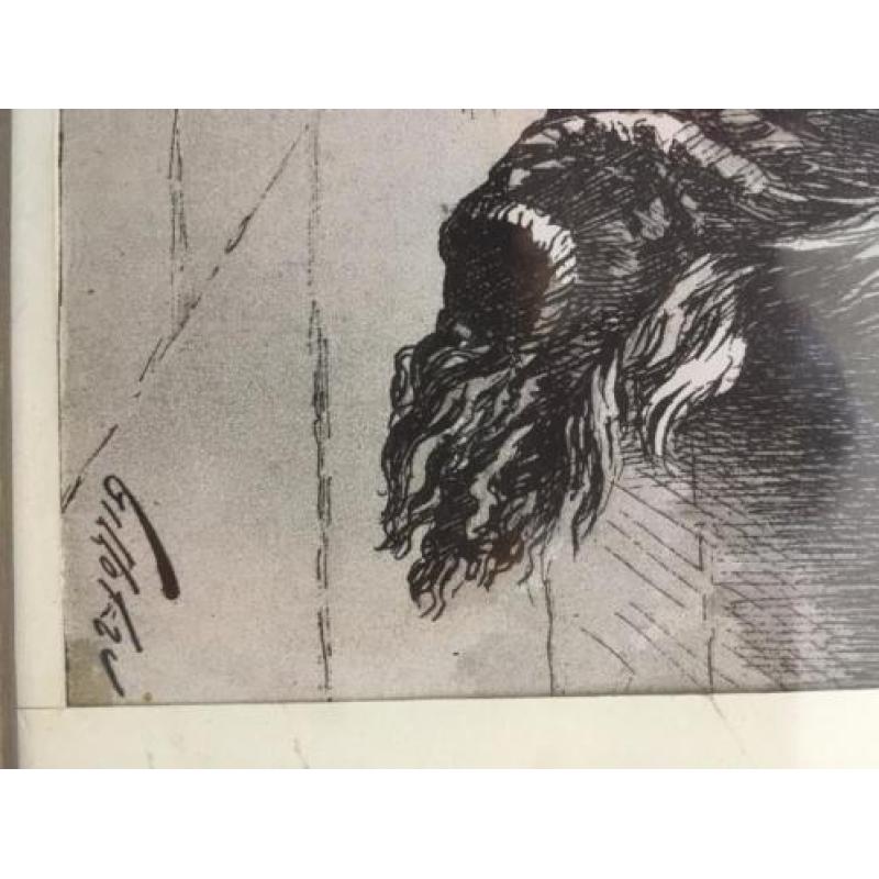 pentekening in schilderijlijst
