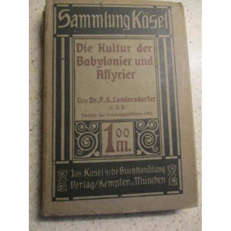 1913, Antiek Duits boek Die Kultur der Babylonier und Assyri