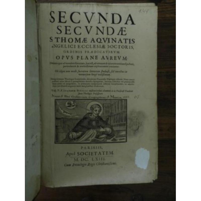 Secunda S Thomae Aquinatis 1663
