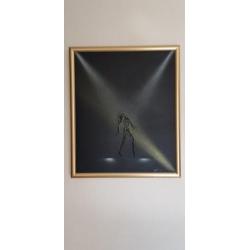 schilderij gesign. Poplavski met goudkleurige lijst