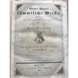 Antiek boek Berlin 1835 Sämmtliche Werke Theodor Körners