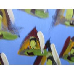 Olie/doek. Sign, Devenir sauvage.