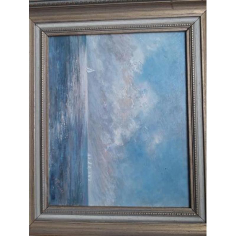 Zeegezicht van Myrtle Prosser olieverf op paneel 24 x 30