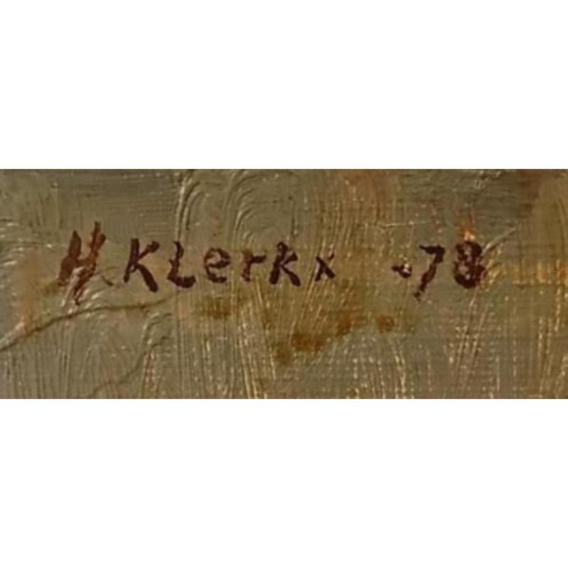 Niko Klerks (1934) Stilleven met boek en theepot, 1975, doek