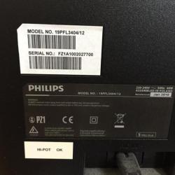 Philips tv model no.: 19PLF3404/12