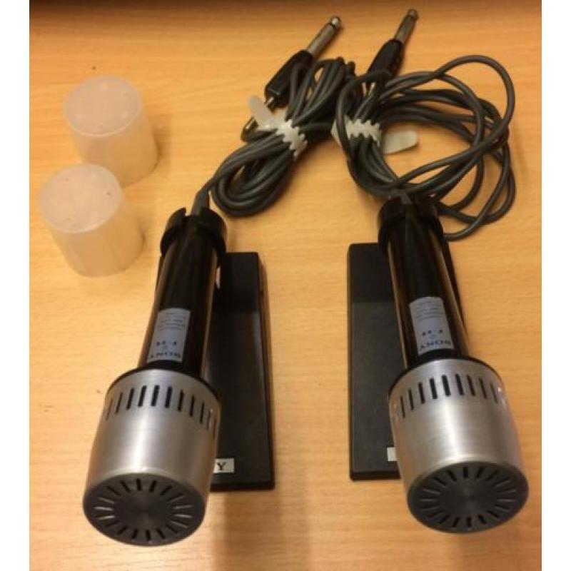 2 stuks Sony bandrecorder microfoons F-26 vintage