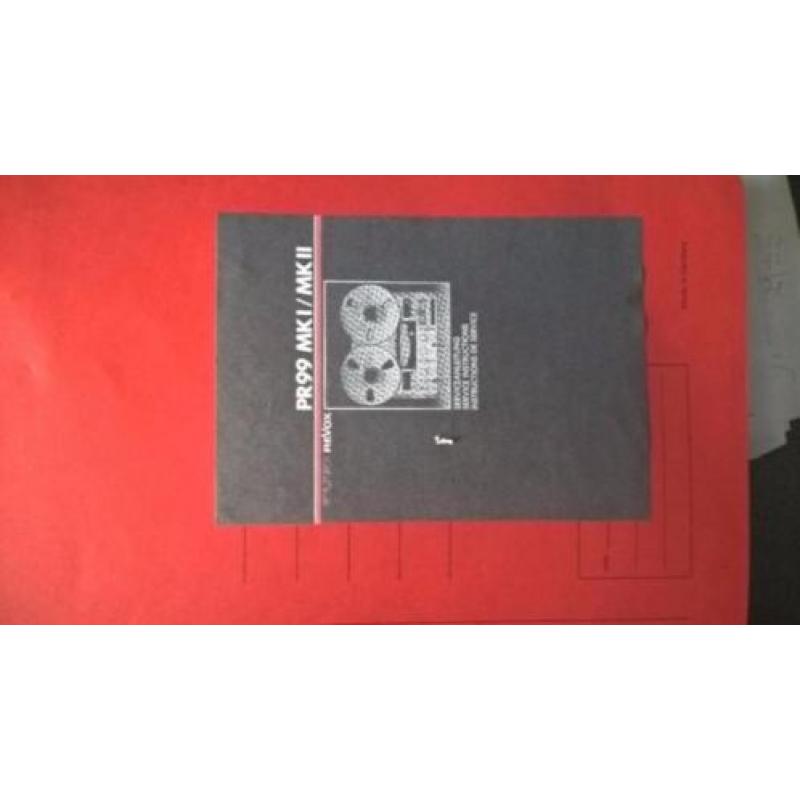 service manual Studer Revox PR99 MK I en II