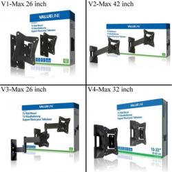 Draai / kantelbaar en vlak TV beugels muur/plafond ***