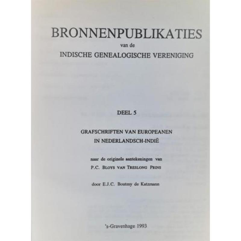 Grafschriften van Europeanen in Nederlandsch-Indië.