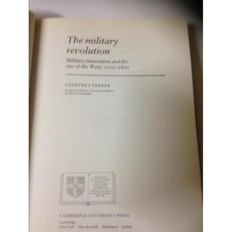 Geoffrey Parker: The Military revolution, the Rise of t West