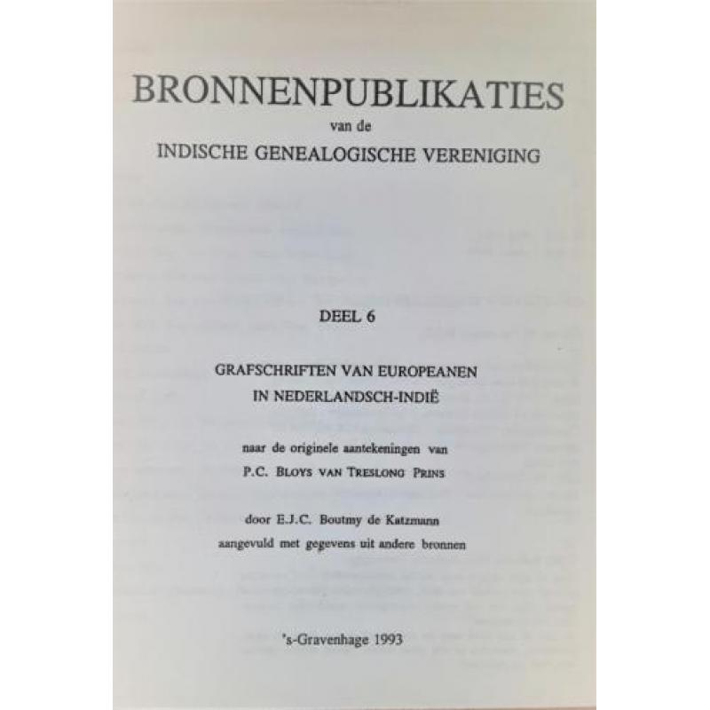 Grafschriften van Europeanen in Nederlandsch-Indië.