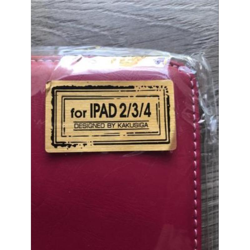 Kaku leren hoes voor iPad type 2 3 4 hoes - nieuw in folie
