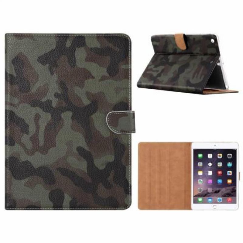 Ntech iPad Air Donker Camouflage Design Booktype Kunstleer