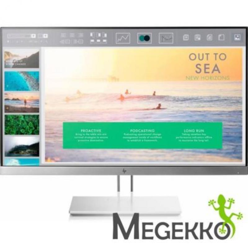 HP EliteDisplay E233 23" Full HD IPS Zwart, Zilver compute..