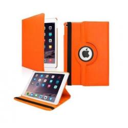 iPad Pro 12.9 lederen hoes hoesje 360 graden case Oranje