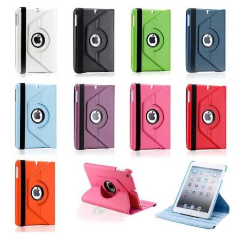 iPad Pro 12.9 lederen hoes hoesje 360 graden case Oranje