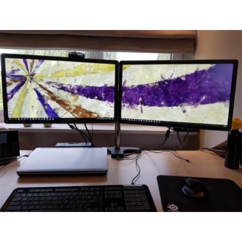 2x Dell P2214H Zwart incl. Arctic Cooling Z2 Pro Deskmount
