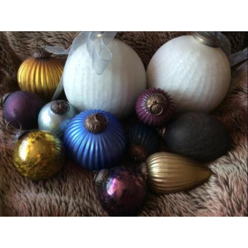 Vintage kerstballen + Heksenballen