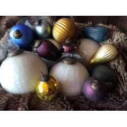 Vintage kerstballen + Heksenballen