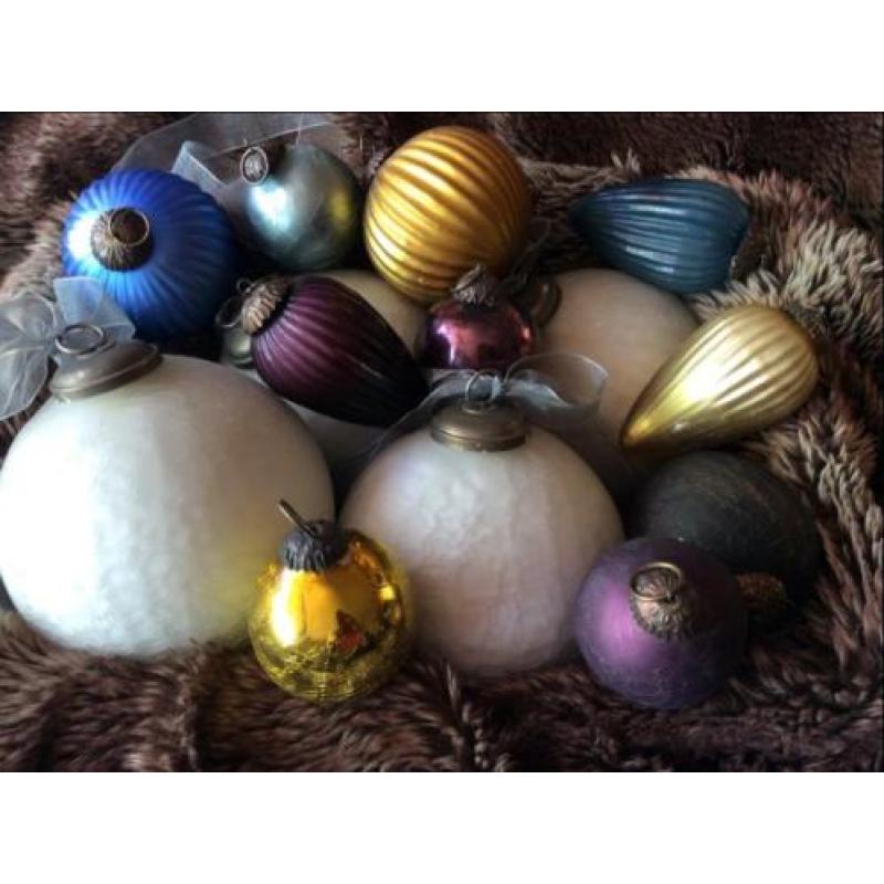 Vintage kerstballen + Heksenballen