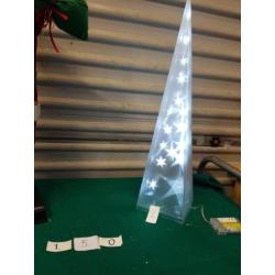 Kerstman op batterijen en piramide met verlichting