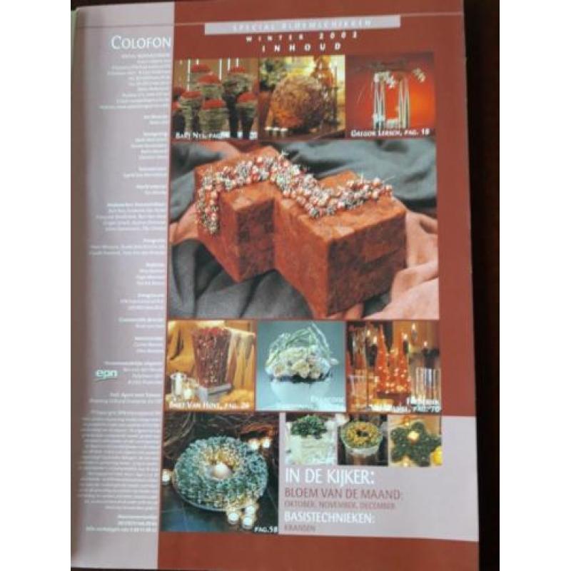 Kerst bloemschikken en kerstspecial, 2 kersttijdschriften
