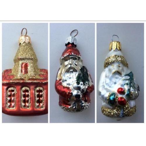3 Oude antieke kerstballen zie fotos.