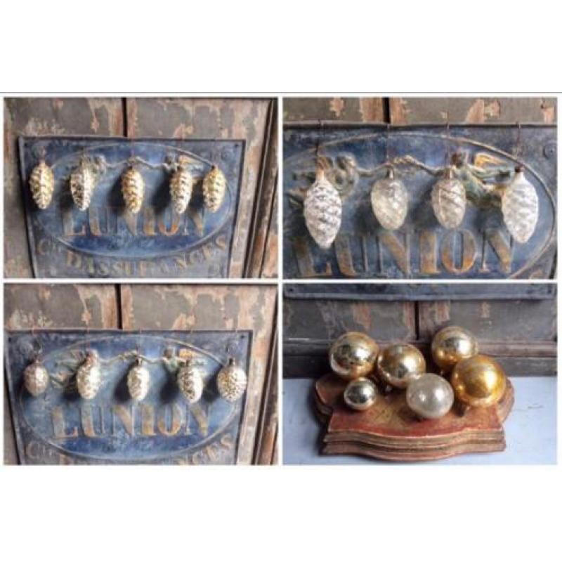 20 antieke kerstballen samen €32,- *tres jolie*