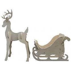 Kerst! Hert / Rendier met slee