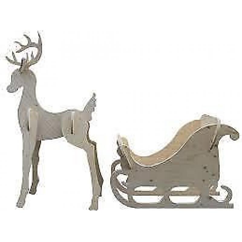 Kerst! Hert / Rendier met slee