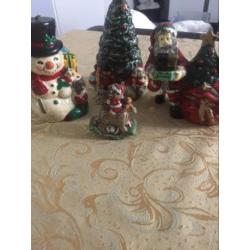 4 Vintage kerst kaarsen