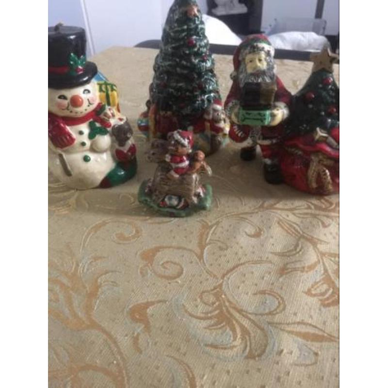 4 Vintage kerst kaarsen