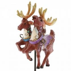 Jim Shore Mini Santa With Reindeers set (Kerstmannen, Kerst)