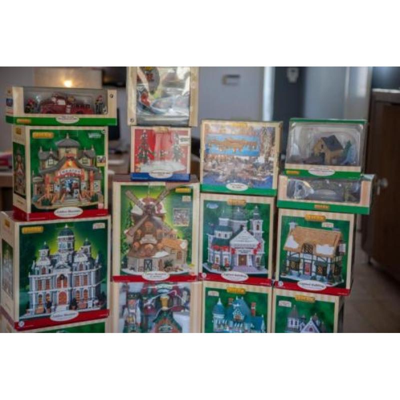 Lemax kerstdorp met veel huisjes te koop