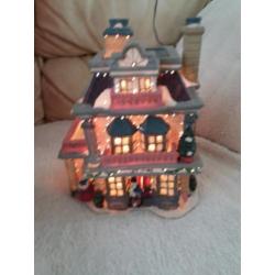 Kerst spullen 25 euro in 1 koop.huisje krans sneeuwpop