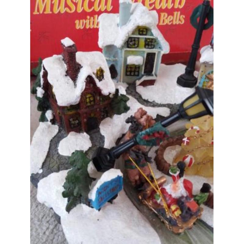 Kerst spullen 25 euro in 1 koop.huisje krans sneeuwpop