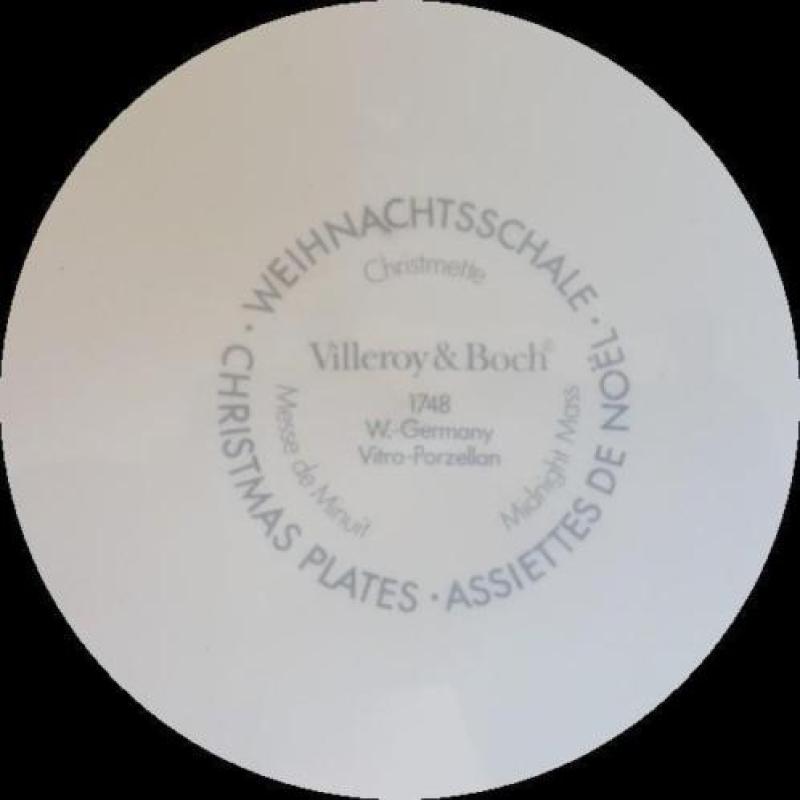 Kerstschaal van Villeroy en Boch, " Kerst mis"